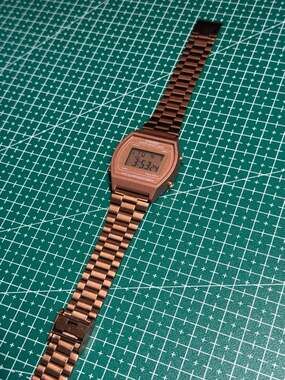 Casio Vintage B640WC-5A Rose Gold-Tone Digital Stainless Steel Watch